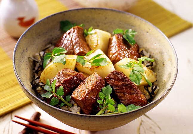 ステーキ大根丼