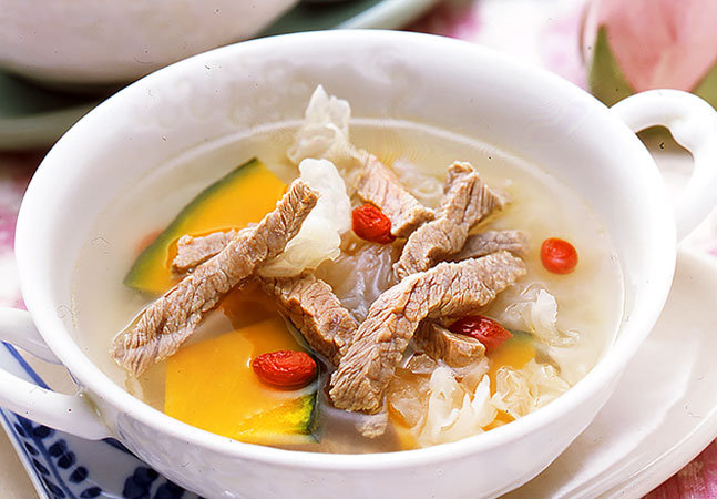 牛肉とカボチャのスープ