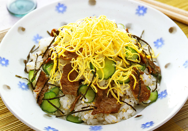 牛肉のちらし寿司