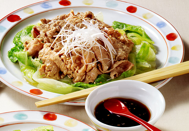 牛しゃぶとレタスのサラダ