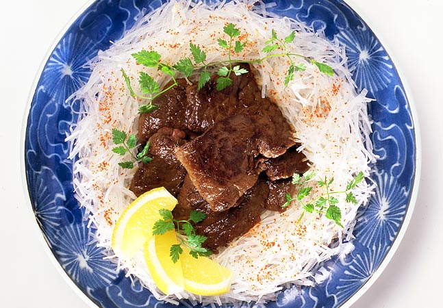 牛肉のさしみ風ソテー