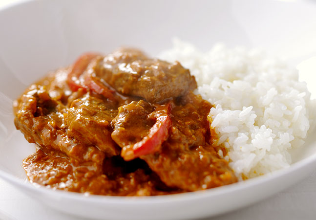 ステーキ肉のビーフカレー