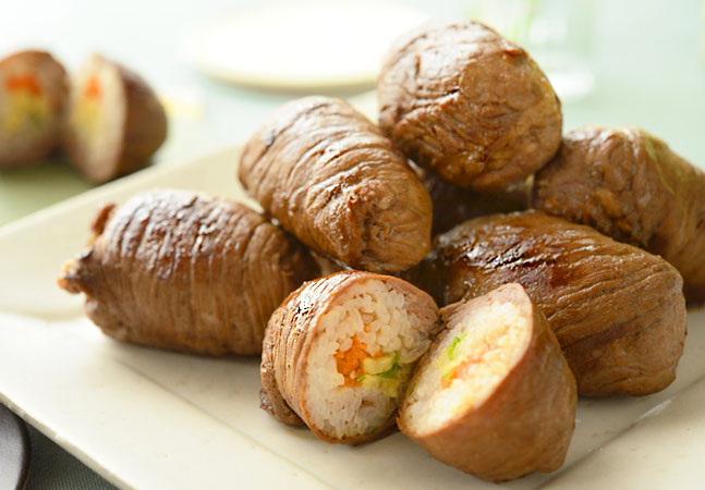 甘辛ビーフの巻きおにぎり