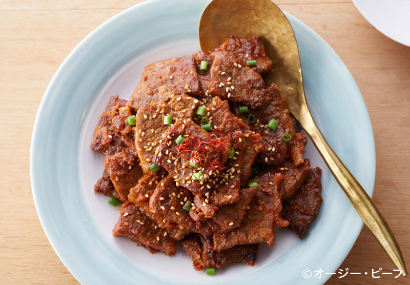 牛肉の韓国風スパイシー焼肉
